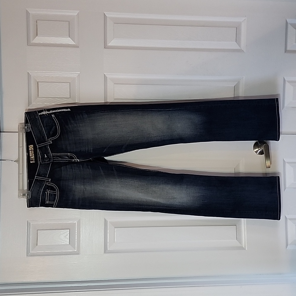 Buckle Bke culture straight jeans womens sz 27 x 33.5 low rise stretch demin